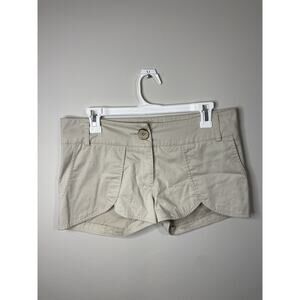 Nanushka Cotton‎ Blend Beige Women’s Mid Rise Shorts Size 8